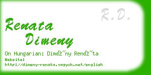 renata dimeny business card